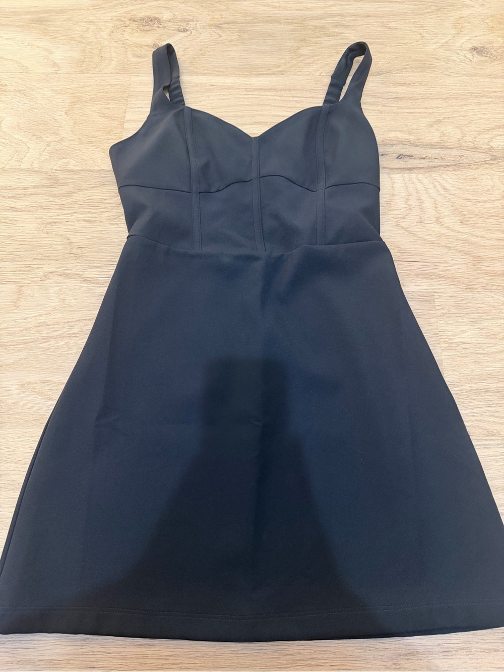 Black Mini Dress with Sweetheart Bodice